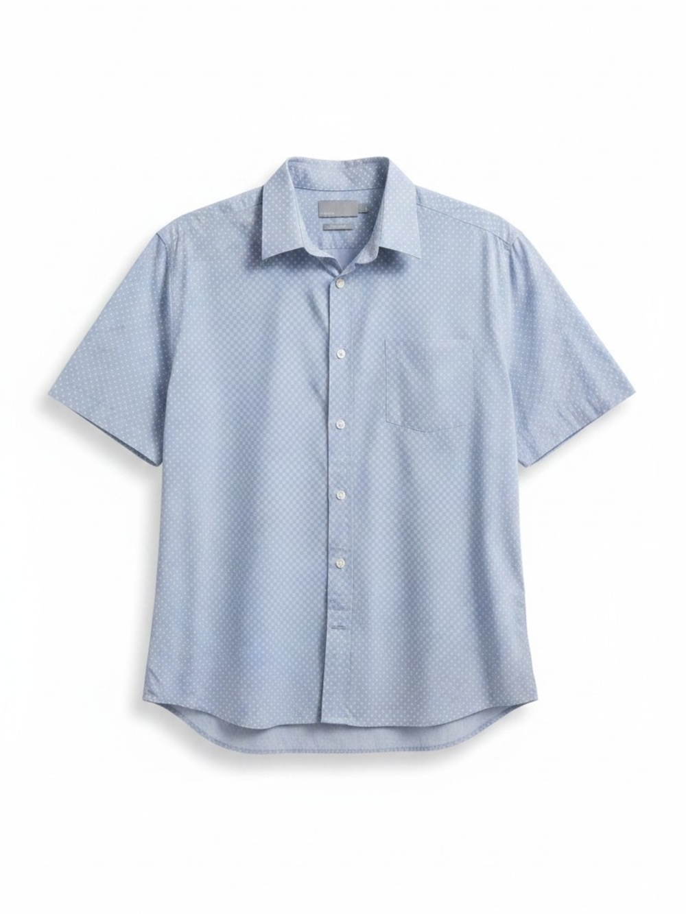 Vince Light Blue Short-Sleeve Button-Down Shirt